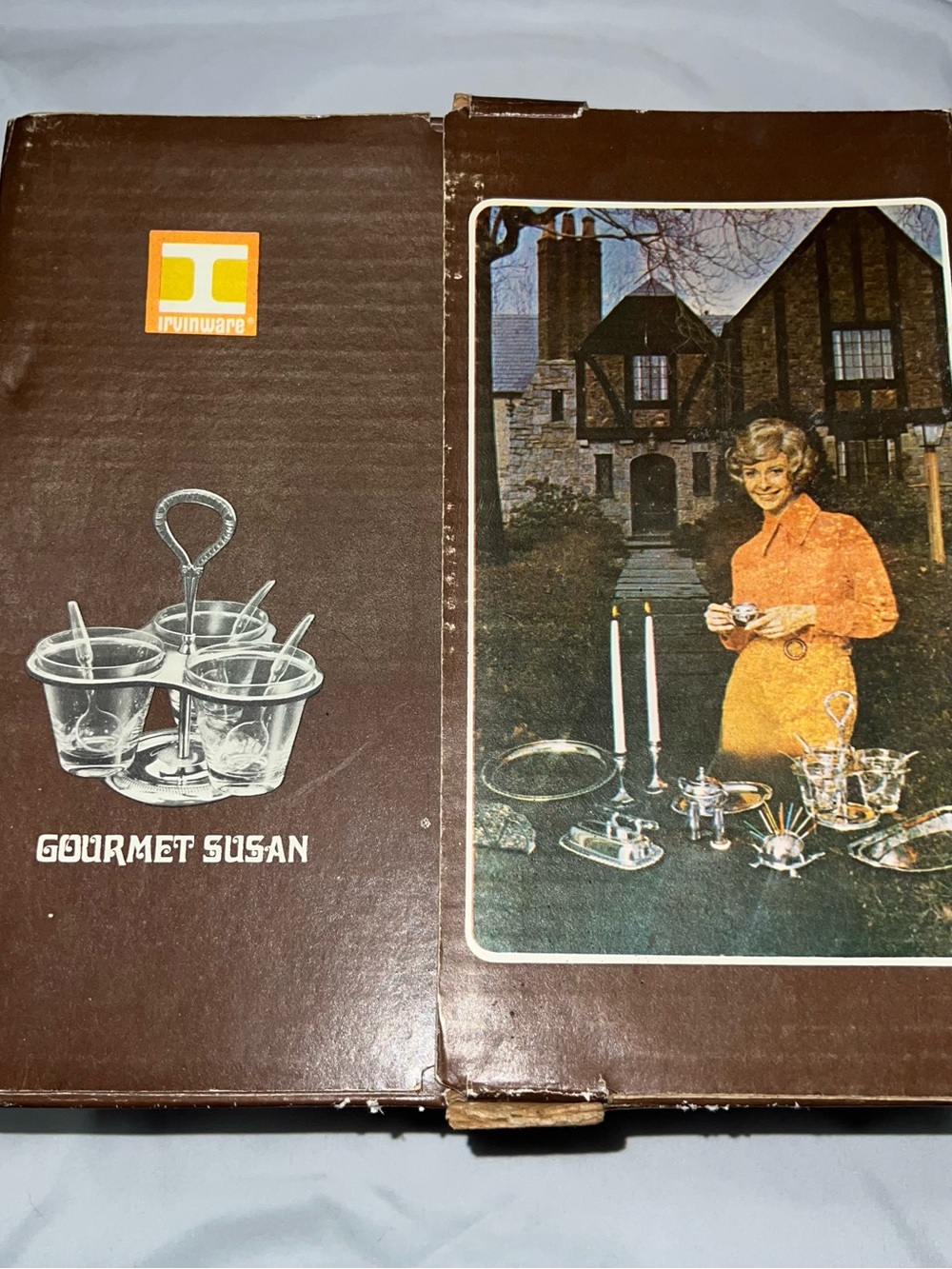 Vintage Irvinware Gourmet Susan Glass Serving Set - Clear